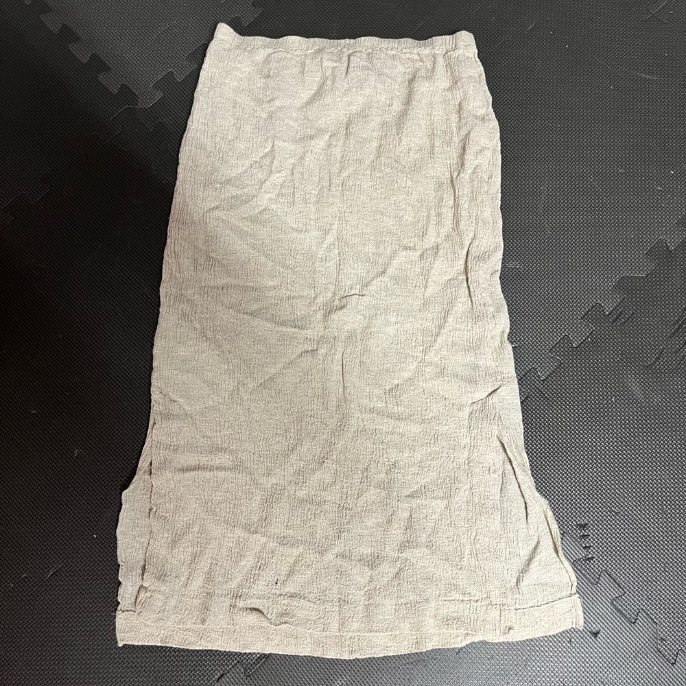 Cream midi skirt